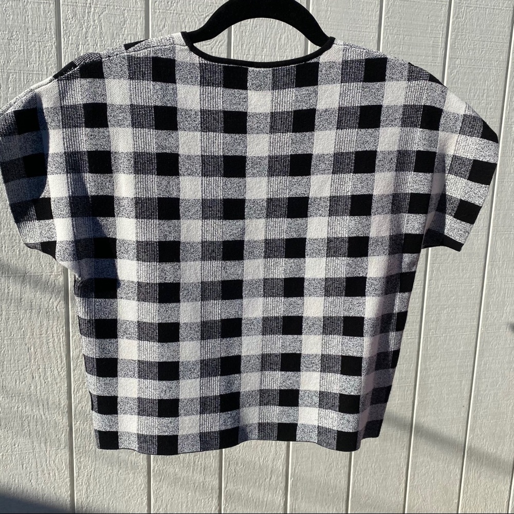 Theory Checkered Knit top, Small - Picture 8 of 13